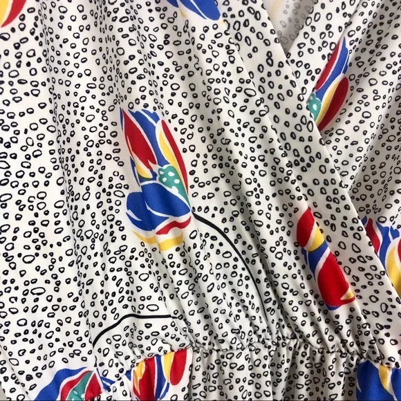 Vintage Chapter Two Crossover Front Multicolored Dress - Picture 4 of 11